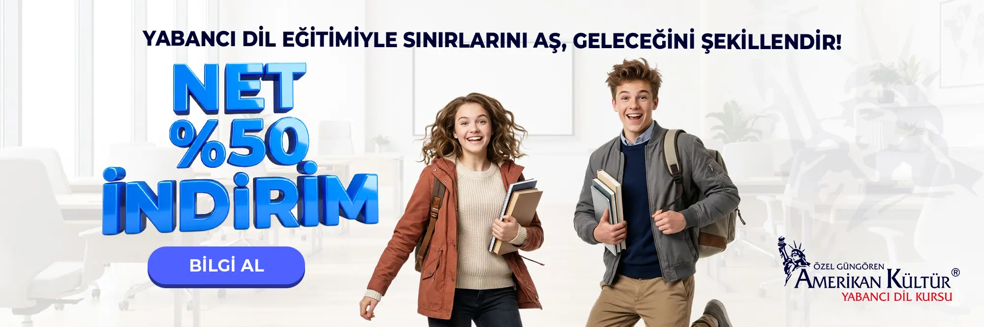 Yabancı Dil Eğitimiyle Sınırlarını Aş, Geleceğin Şekillendir! Net %50 İndirim!