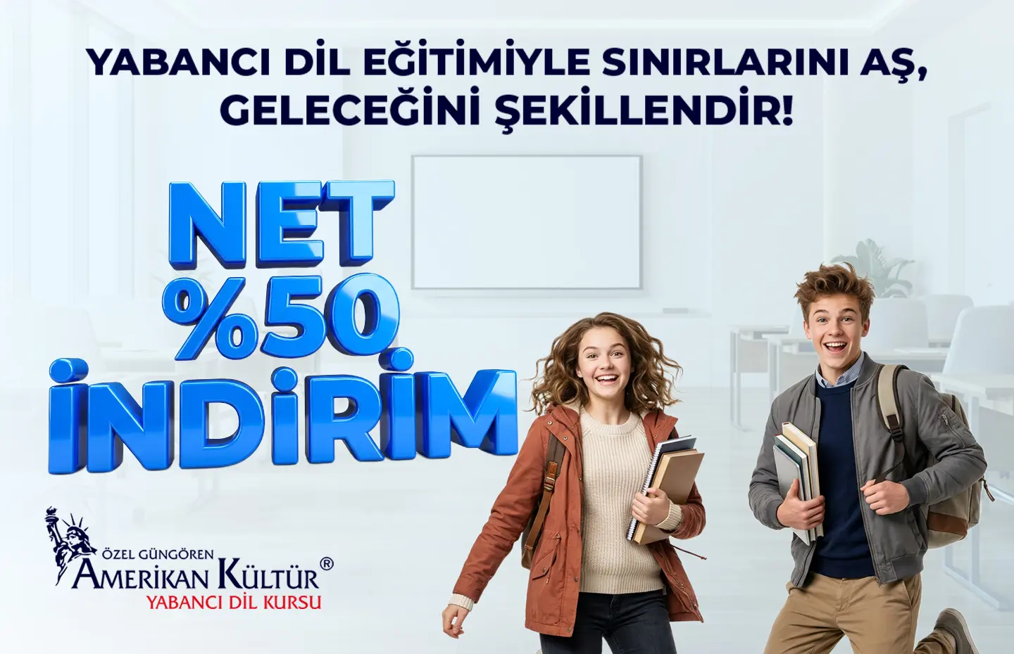 Yabancı Dil Eğitimiyle Sınırlarını Aş, Geleceğin Şekillendir! Net %50 İndirim!