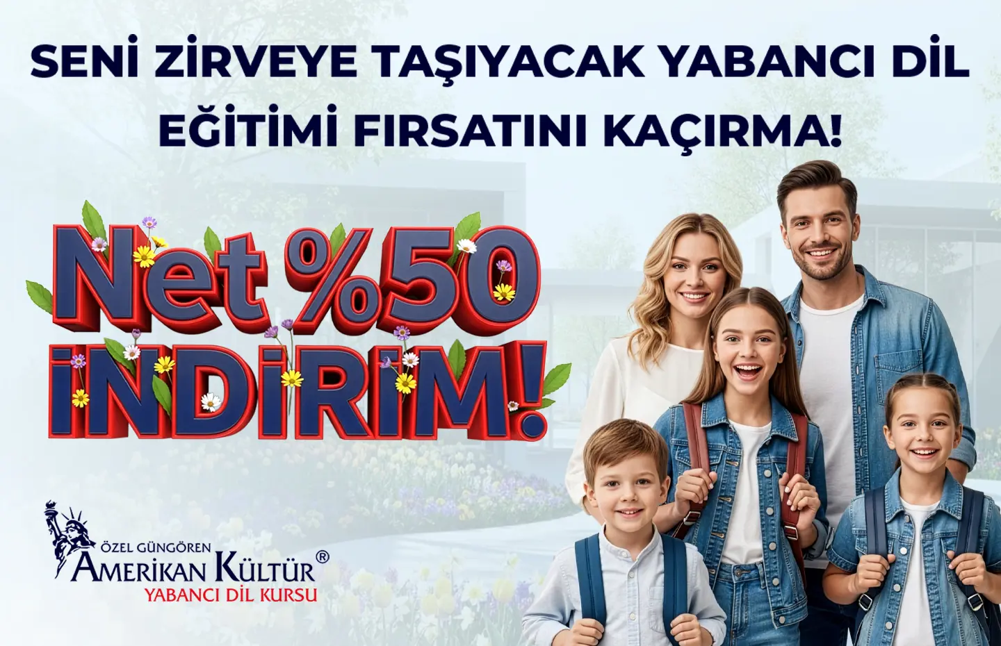 Sizi Zirveye Taşıyacak Yabancı Dil Eğitim Fırsatını Kaçırma! Net %50 İndirim!